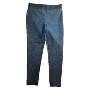 NWT LOFT women’s black shimmer Ponte pants size L